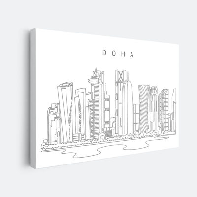 Doha Skyline Canvas Art Print