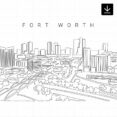 Fort Worth Skyline SVG - Download