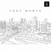 Forth Worth Skyline SVG - Download