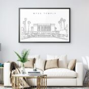 Framed Mesa Temple Wall Art for Living Room