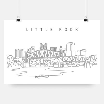 Little Rock Skyline Art Print