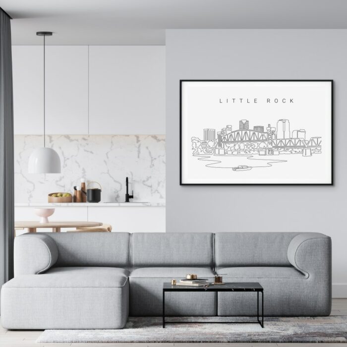 Little Rock Skyline Art Print for Living Room