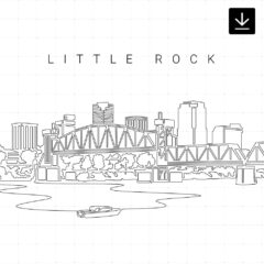 Little Rock Skyline SVG - Download