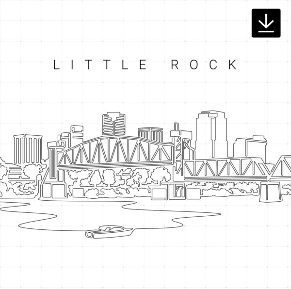 Little Rock Skyline SVG - Download
