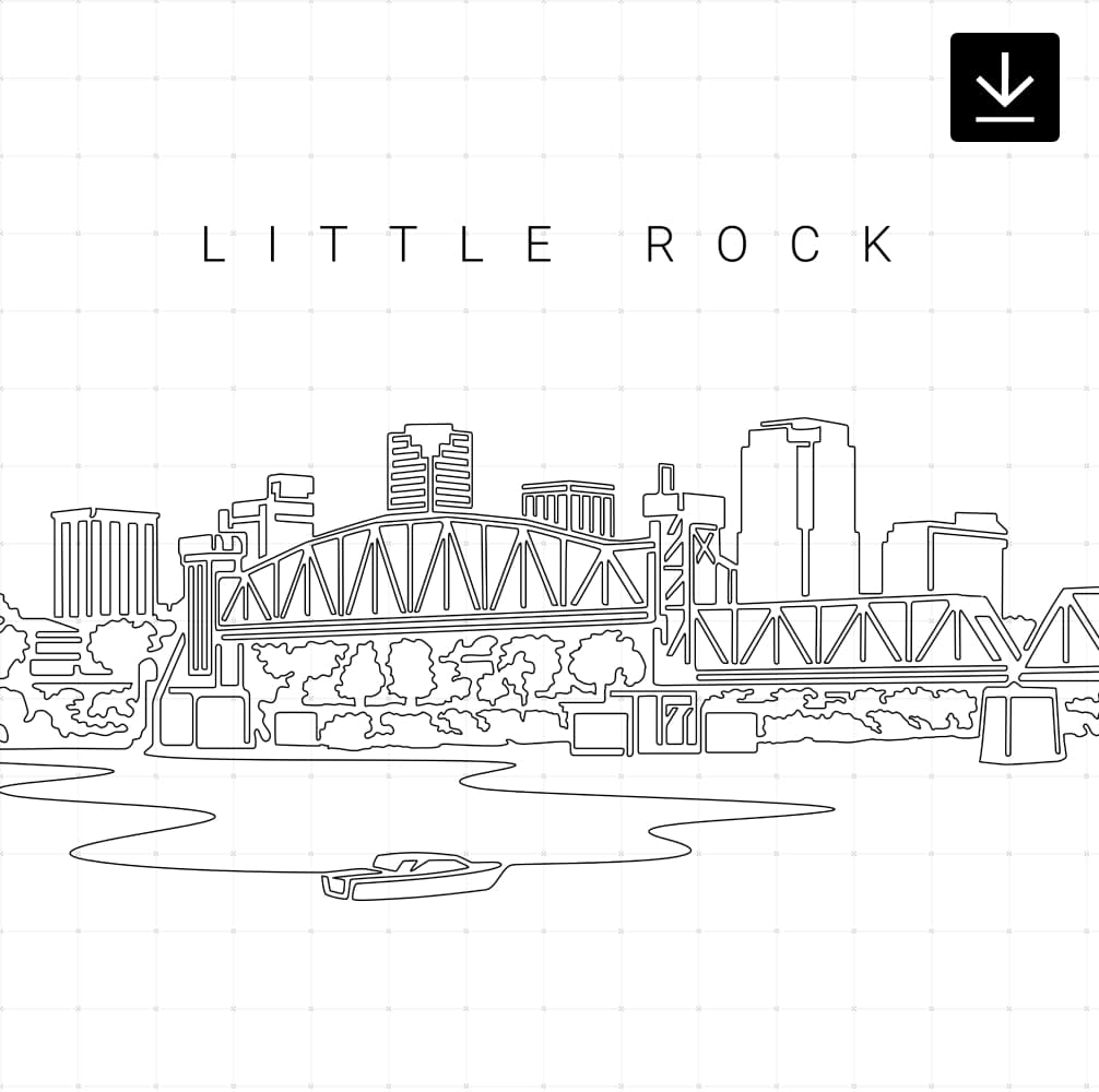 Little Rock Skyline SVG Download