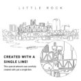 Little Rock Vector Art - Single Line Art Detail