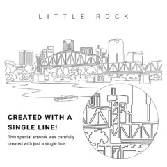 Little Rock Vector Art - Single Line Art Detail