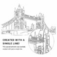 London Bridge Vector Art - Single Line Art Detail