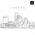London Business District Skyline SVG - Download