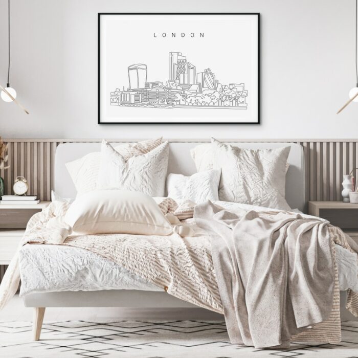 London Skyline Art Print for Bedroom