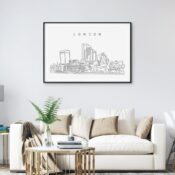 London Skyline Art Print for Living Room