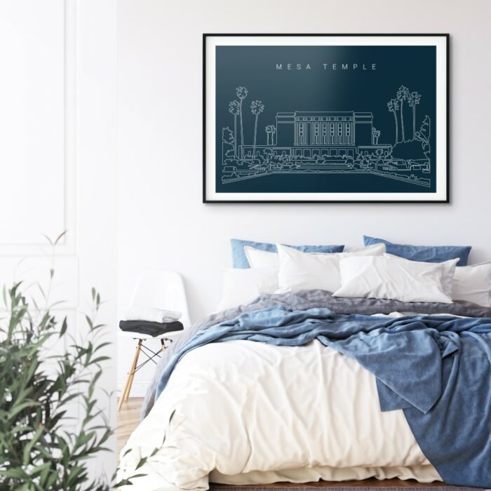 Mesa Temple Art Print for Bed Room - Dark