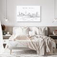 Montreal Skyline Canvas Art Print - Bed Room