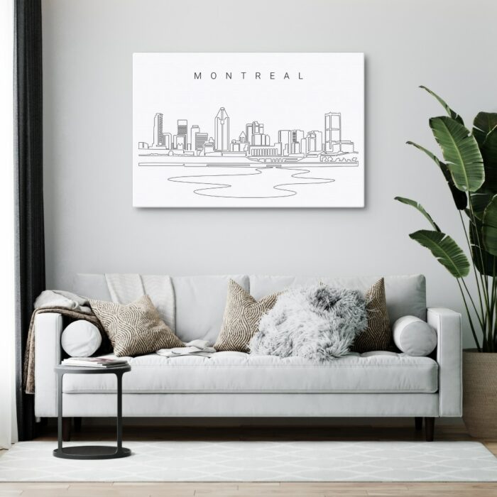Montreal Skyline Canvas Art Print - Living Room