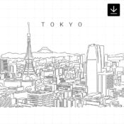 Tokyo Skyline SVG - Download