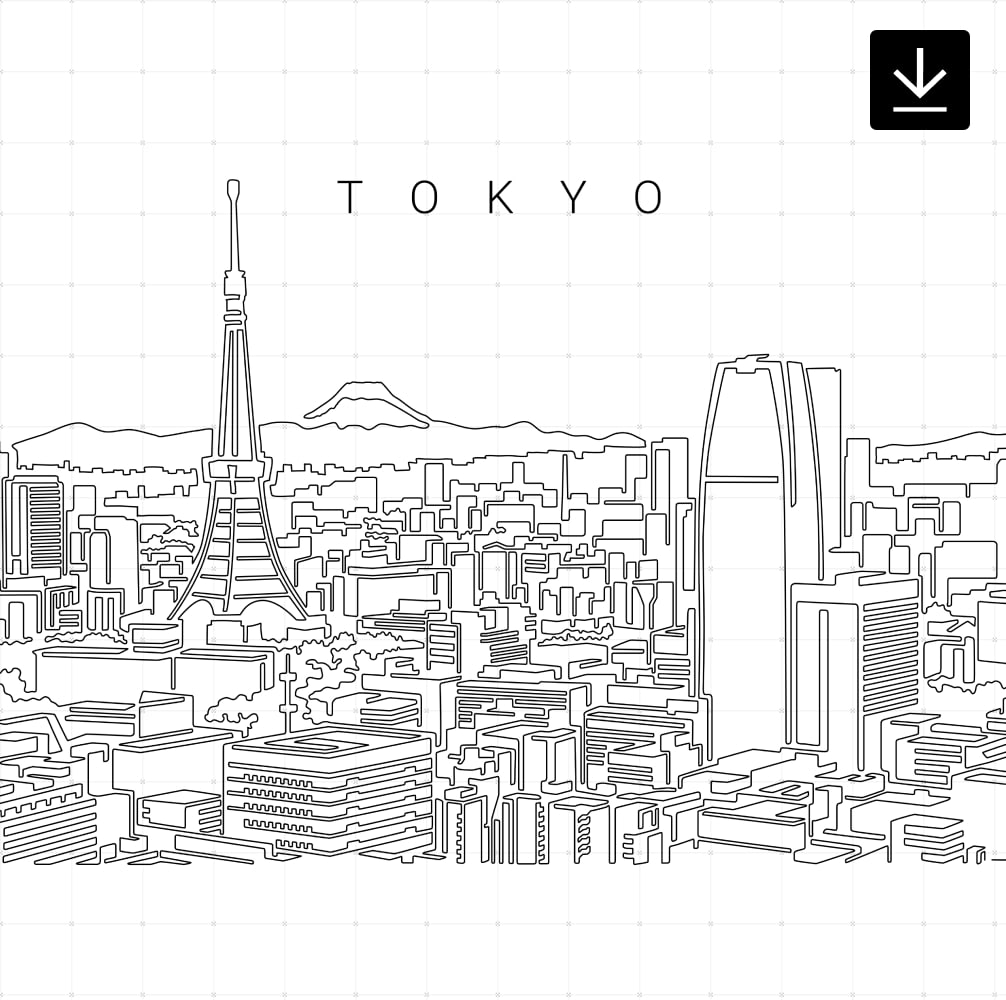 Tokyo Skyline SVG - Download
