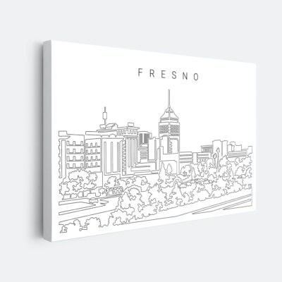 Fresno Skyline Canvas Art Print