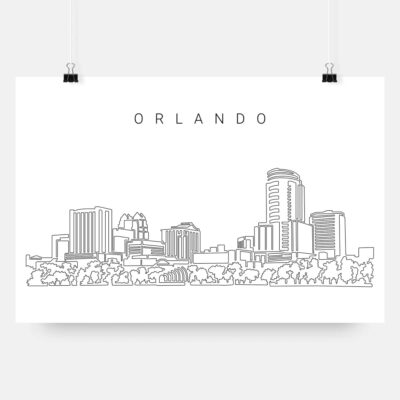 Orlando Skyline Art Print