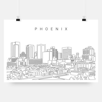 Phoenix AZ Skyline Art Print