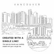 Vancouver Vector Art - Single Line Art Detail