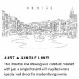 Venice Italy Continuous Line Drawing Art Work