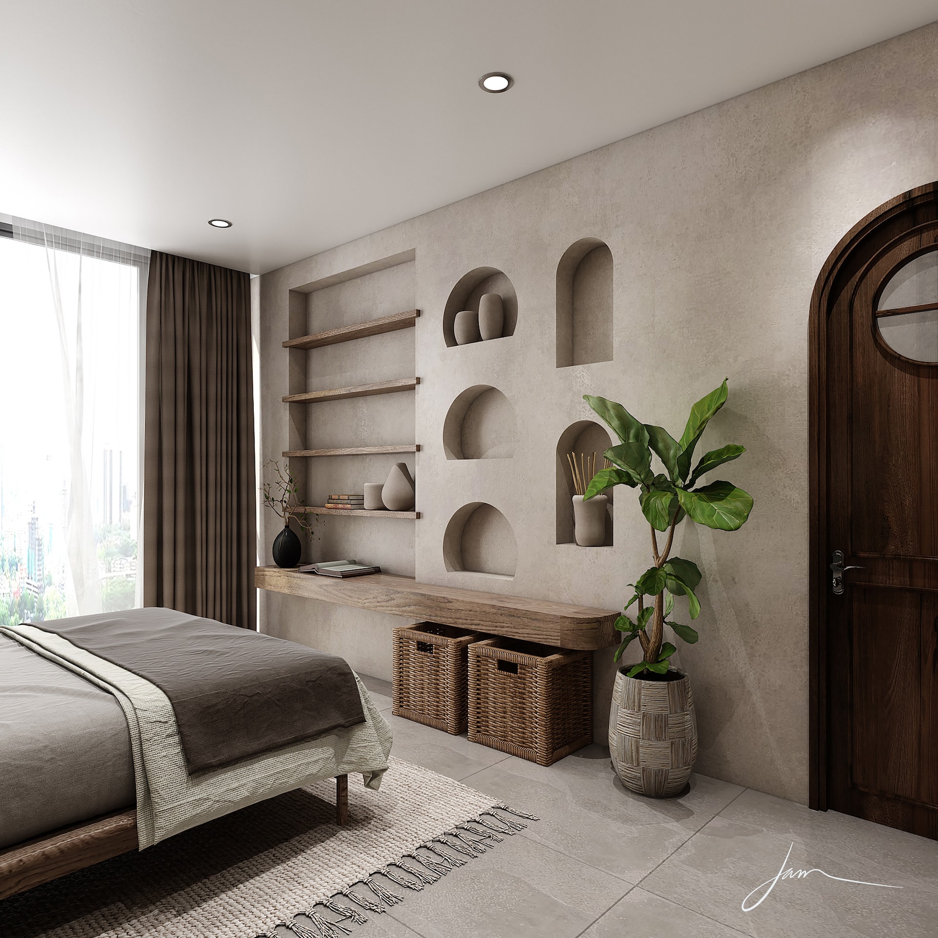 wabi sabi interior design bedroom
