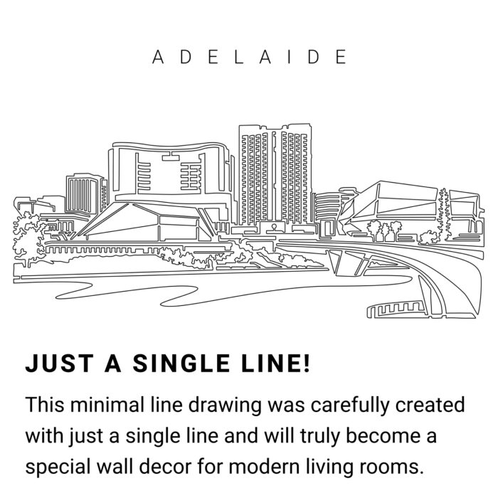 Adelaide Continuous Line Drawing Art Work