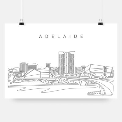 Adelaide Skyline Art Print