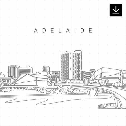 Adelaide Skyline SVG - Download