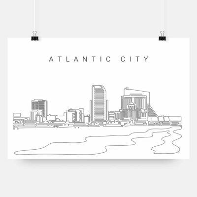 Atlantic City Skyline Art Print