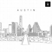Austin Skyline SVG - Download