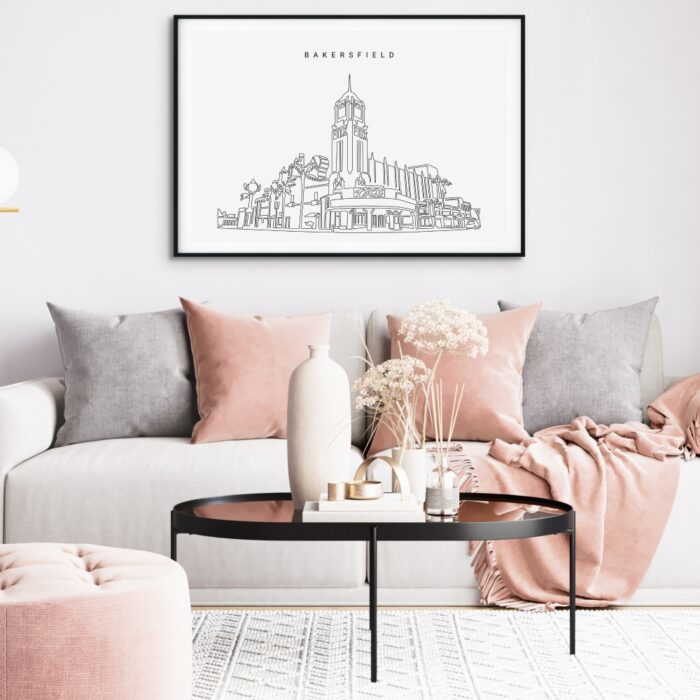 Bakersfield Theater Art Print for Living Room