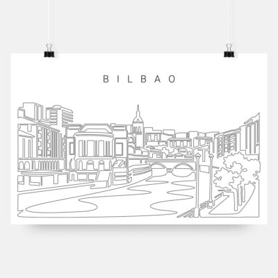 Bilbao Skyline Art Print