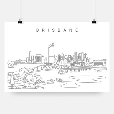 Brisbane Skyline Art Print