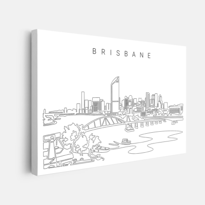 Brisbane Skyline Canvas Art Print