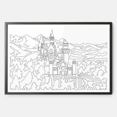Framed Neuschwanstein Castle Wall Art