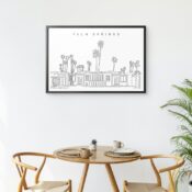 Framed Palm Springs Wall Art for Kitchen Table