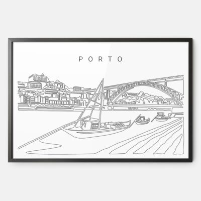 Framed Porto Dom Luís I Bridge Art Print