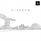 Glasgow Skyline SVG - Download