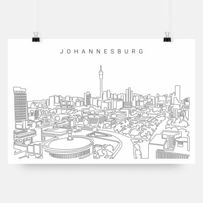 Johannesburg Skyline Art Print