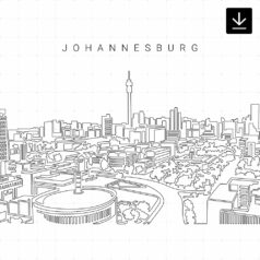 Johannesburg Skyline Skyline SVG - Download