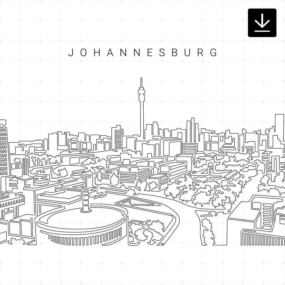 Johannesburg Skyline Skyline SVG - Download