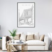 Manhattan Bridge Art Print for Living Room - Portrait