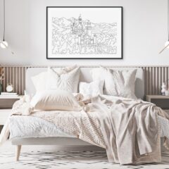 Neuschwanstein Castle Art Print for Bedroom