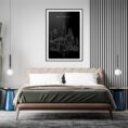 New York City Art Print for Bed Room - Portrait - Dark