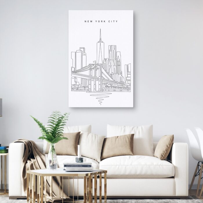 New York City Canvas Art Print - Living Room - Portrait