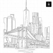 New York City SVG - Download - Portrait