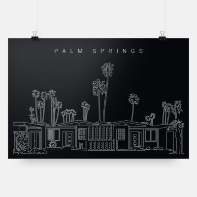 Palm Springs Art Print - Dark