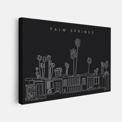 Palm Springs Canvas Wall Art - Dark