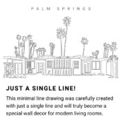 Palm Springs Continuous Line Drawing Art Work
